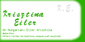 krisztina eiler business card